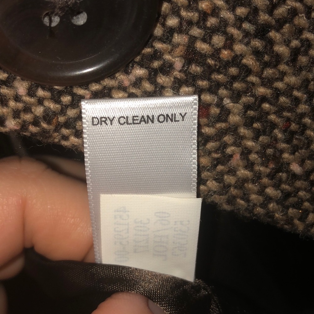 Allegory Brown Tan Tweed Wool Blazer Size 10 - Picture 8 of 9
